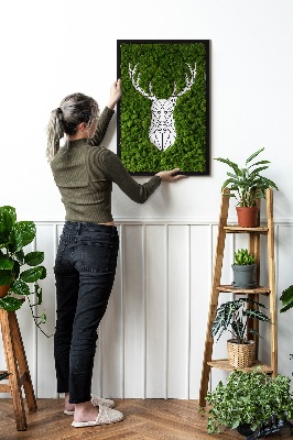 Moosbild lebend Geometrische Hirsche
