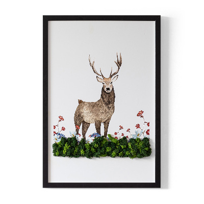 Moos bild Hirsch unter Blumen