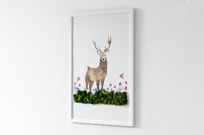 Moos bild Hirsch unter Blumen