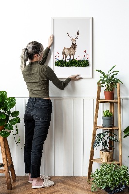 Moos bild Hirsch unter Blumen