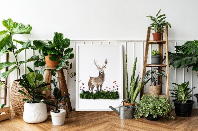 Moos bild Hirsch unter Blumen
