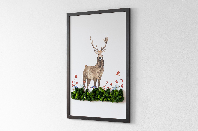 Moos bild Hirsch unter Blumen