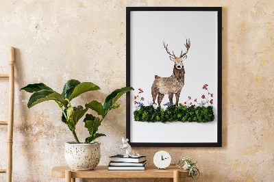 Moos bild Hirsch unter Blumen