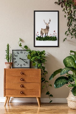Moos bild Hirsch unter Blumen