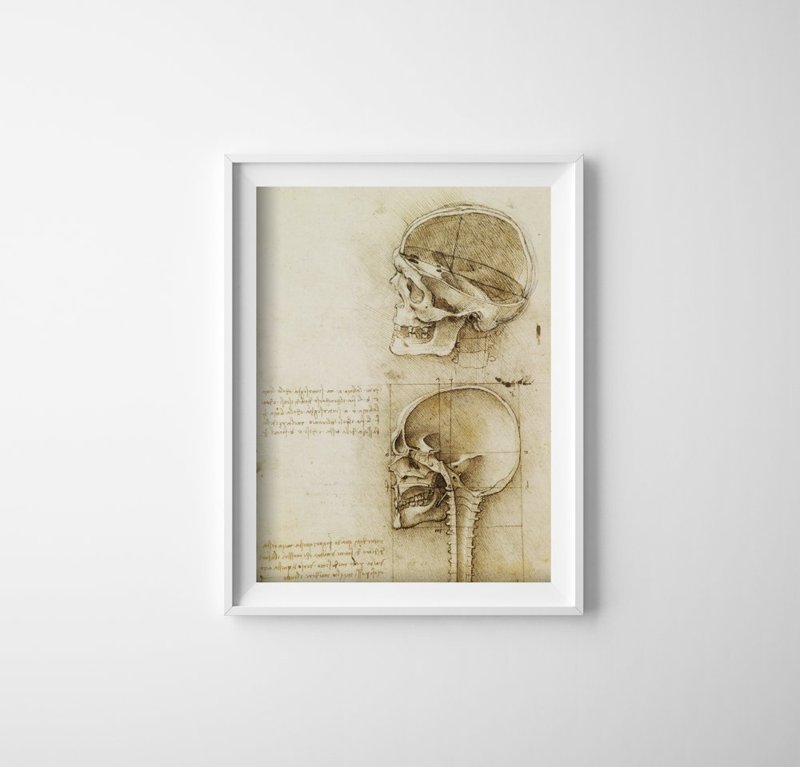 Poster im Retro-Stil Da Vinci Weinlese