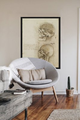 Poster im Retro-Stil Da Vinci Weinlese