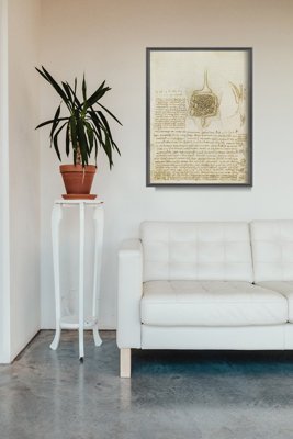 Poster Retro-Wohnzimmer Da Vinci Der Magen-Darm-Trakt und Blase