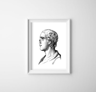 Weinleseplakat für das Wohnzimmer Anatomische Drucke auf der Nase