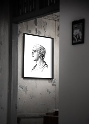 Weinleseplakat für das Wohnzimmer Anatomische Drucke auf der Nase