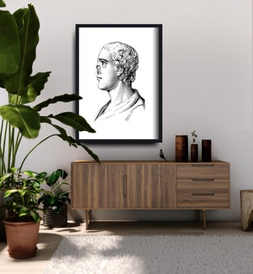 Weinleseplakat für das Wohnzimmer Anatomische Drucke auf der Nase