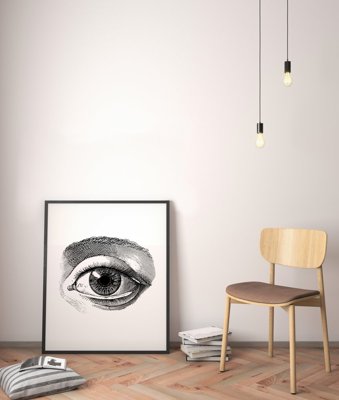 Retro-Poster Auge Anatomie