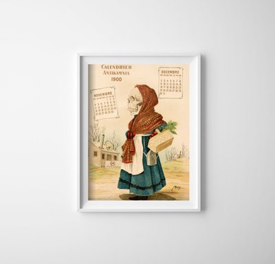 Retro-Poster Kalender Medical Antikamnia