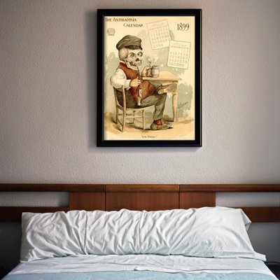 Posterm im Retro-Stil Kalender Antikamnia