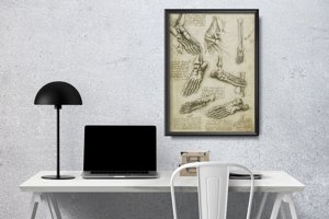 Retro-Poster Da Vinci Fußknochen