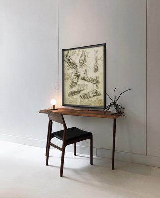 Retro-Poster Da Vinci Fußknochen