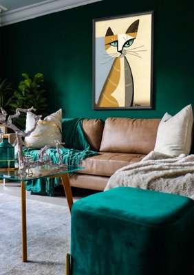 Vintage Poster Katze von Tomoo Inagaki