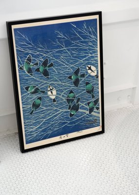 Retro-Poster Winterhimmel von Shiro Kasamatsu