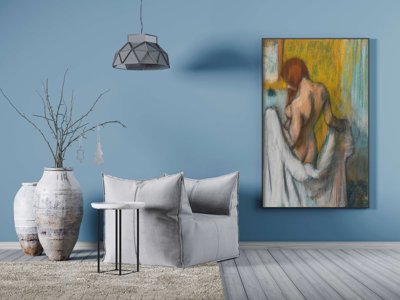 Plakat-Weinlese Frau mit Tuch Edgar Degas