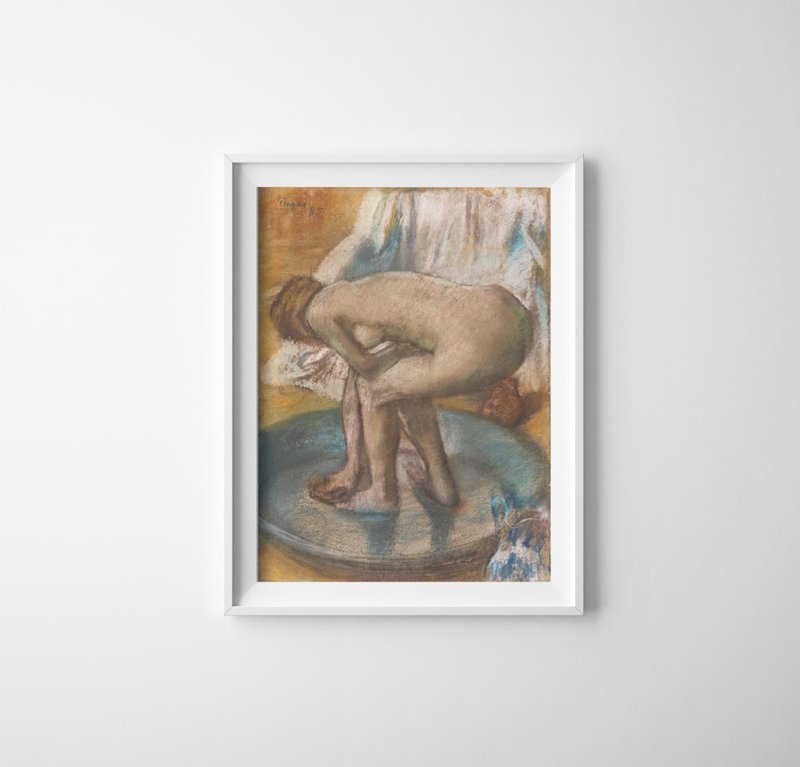 Poster Retro-Wohnzimmer Weiblich Bathin Edgar Degas