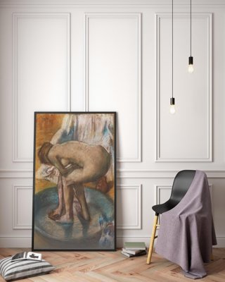 Poster Retro-Wohnzimmer Weiblich Bathin Edgar Degas