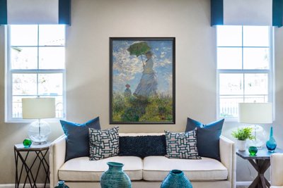 Poster im Retro-Stil Madame Monet und ihr Sohn Claude Monet