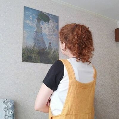 Poster im Retro-Stil Madame Monet und ihr Sohn Claude Monet