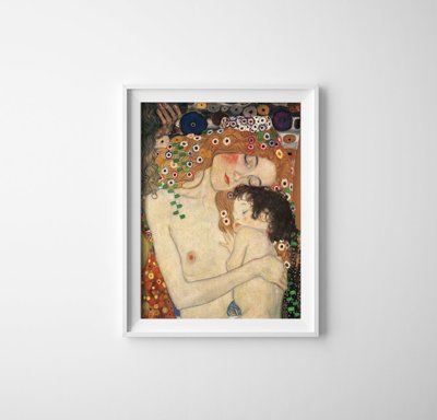 Poster an der Wand Mutter und Kind Gustav Klimt