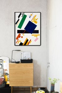 Poster im Retro-Stil Suprematismus Zusammensetzung Casimir Malevich