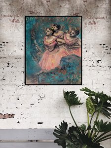 Poster Retro-Wohnzimmer Drei Tänzer durch Edgar Degas