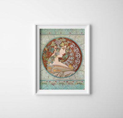 Weinleseplakat Ivy Alphonse Mucha
