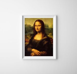 Poster an der Wand Da Vincis Mona Lisa