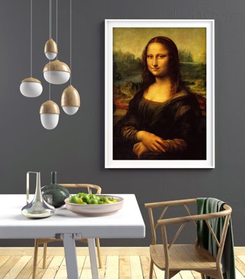 Poster an der Wand Da Vincis Mona Lisa