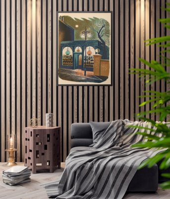 Plakat für den Frieden Eric Ravilious Apotheke auf der Straße