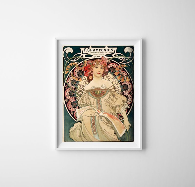Weinleseplakat Plakat Alphonse Mucha Träumerei