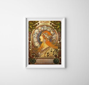 Poster Retro-Wohnzimmer Zodiac Alphonse Mucha