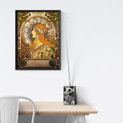 Poster Retro-Wohnzimmer Zodiac Alphonse Mucha