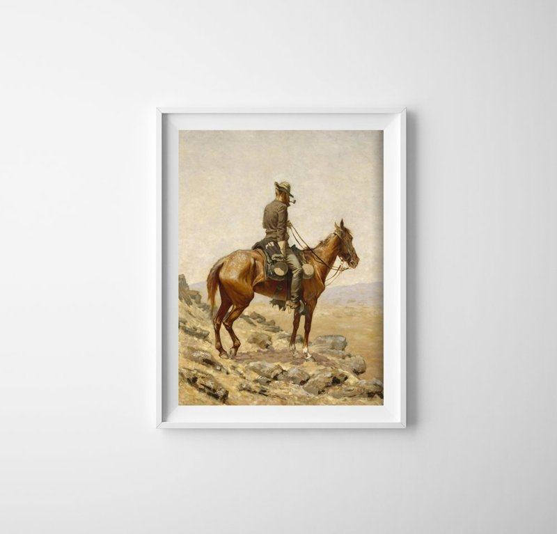 Poster im Retro-Stil Frederic Remington The Lookout