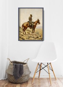 Poster im Retro-Stil Frederic Remington The Lookout