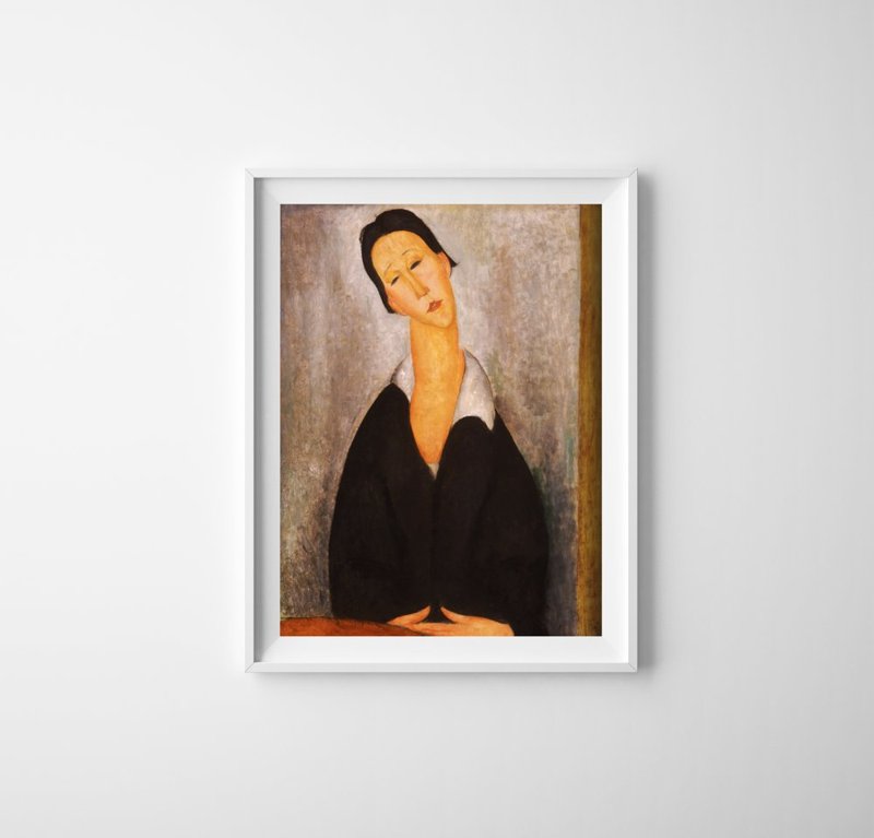 Poster im Retro-Stil Amedeo Modigliani Porträt einer Polin