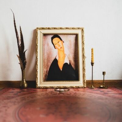 Poster im Retro-Stil Amedeo Modigliani Porträt einer Polin
