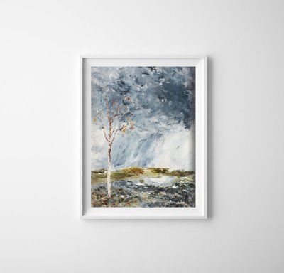Retro-Poster August Strindberg Björken Die Birke I