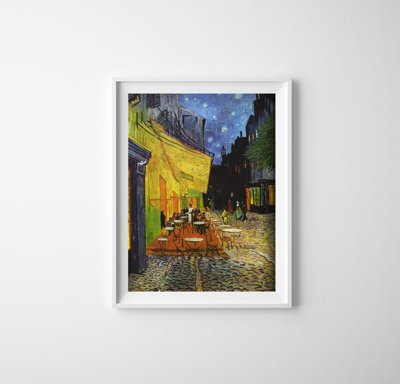 Poster an der Wand Café-Terrasse nachts durch Vincent van Gogh