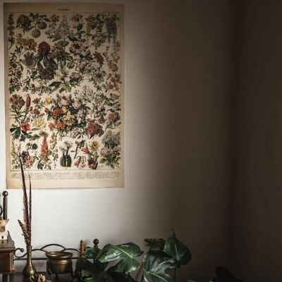 Poster Retro-Wohnzimmer Blumen Adolphe Millot