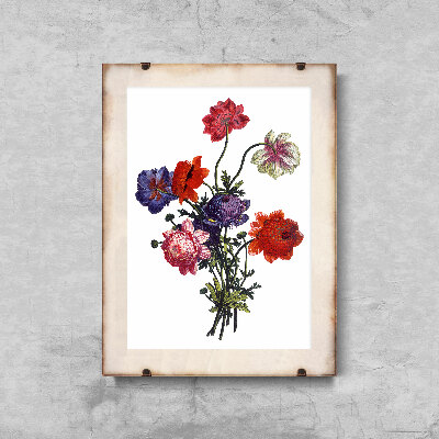Poster-Weinlese blumiges Bouquet