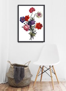 Poster-Weinlese blumiges Bouquet