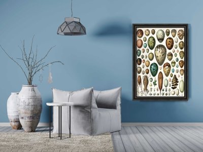 Poster im Retro-Stil Vogeleier