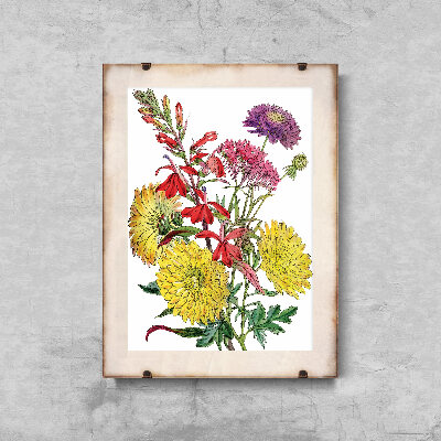 Poster an der Wand Herbst-Blumendruck