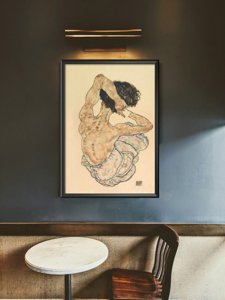 Poster im Retro-Stil Egon Schiele Sitzender