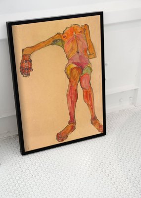 Weinleseplakat Egon Schiele nackt Selbstporträt