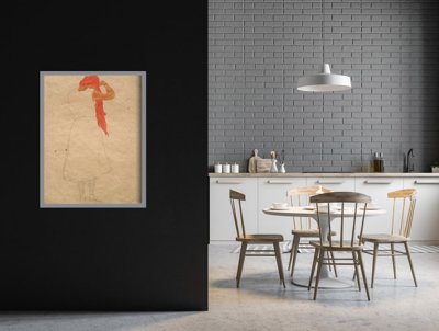 Poster im Retro-Stil Stehen während Egon Schiele Kämmen